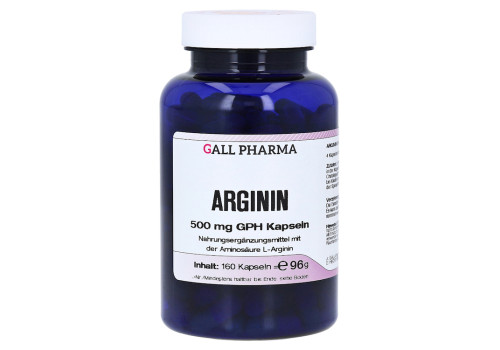 ARGININ 500 mg GPH Kapseln – PZN 1395584 (PZN 1395584)