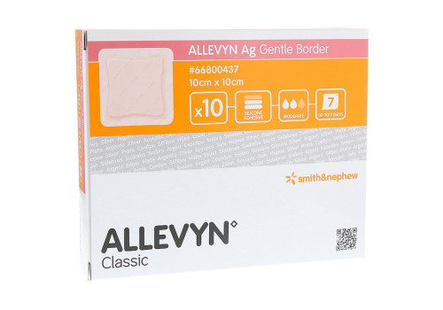 ALLEVYN Ag Gentle Border 10x10 cm Wundverband – PZN 3296159 (PZN 3296159)