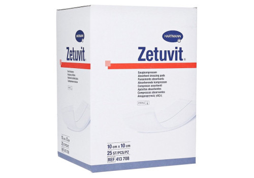ZETUVIT Saugkompressen steril 10x10 cm (PZN 9178633)