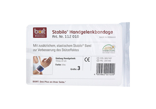 BORT Stabilo Handgelenkbandage Gr.3 blau (PZN 8527497)