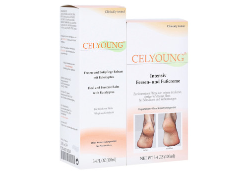 CELYOUNG Intensiv Fersen Fu√Яcr.+Balsam 2x100ml (PZN 8403660)