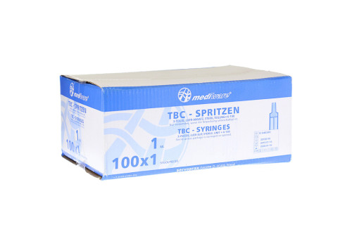 TUBERKULINSPRITZE 1 ml ohne Kan√Љle (PZN 9108408)