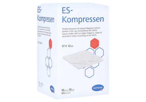 ES-KOMPRESSEN unsteril 10x10 cm 12fach (PZN 475275)