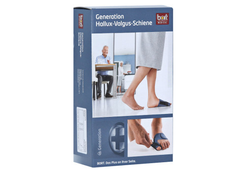 BORT Generation Hallux-Valgus Schiene li.Gr.1 blau (PZN 13911795)