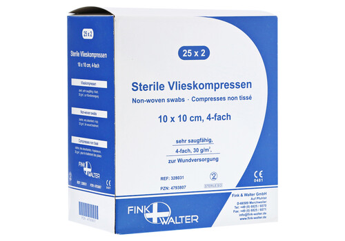 VLIESKOMPRESSEN 10x10 cm steril 4fach (PZN 4793807)