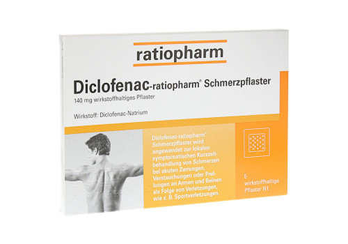 Diclofenac-ratiopharm Schmerzpflaster 140mg (PZN 3500921)