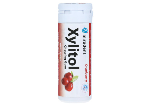 Miradent Zahnpflegekaugummi Xylitol Cranberry (PZN 453753)