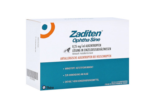 ZADITEN ophtha sine 0,25mg/ml Augentropfen (PZN 1478293)