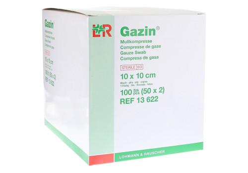 Gazin Mullkompressen 10x10 cm steril 8fach (PZN 3449060)
